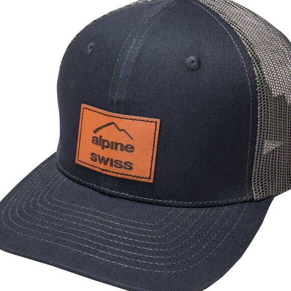 Alpine Swiss Mens Trucker Hat Snapback Mesh Back Cap Adjustable Baseball Cap - Picture 5 of 6